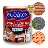 Resina Base D'água Multiuso Eucatex 900ml - Escolha A Cor