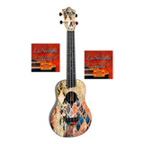 Flight Tuc-40gra Ukulele Concierto C/ Funda Y Cuerdas Extras Color Diseño