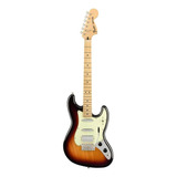 Guitarra Eléctrica Fender Alternate Reality Series Sixty-six Down-sized Jazz Bass De Fresno 3-color Sunburst Brillante Con Diapasón De Arce