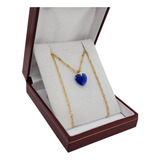 Corazon Cristal Aesthetic Azul Blue Y Collar Novia Pareja