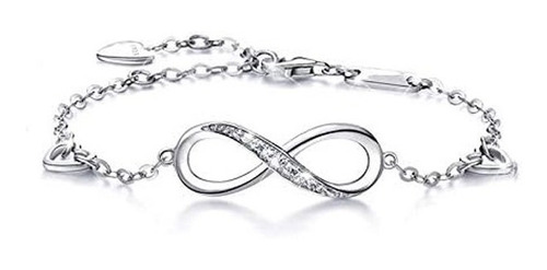 Pulsera Plata 925 Símbolo Amor Infinito En Estuche