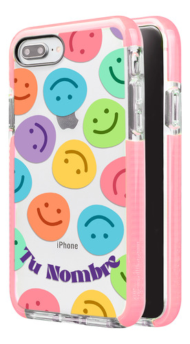 Funda Para iPhone Tu Nombre Para Mujer Caritas Felices