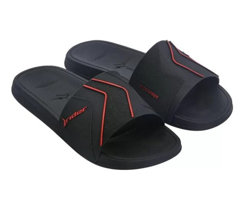 Chinelo Rider Free Slide 11948 Preto/vermelho