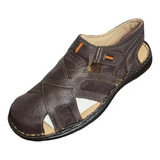 Huaraches Ferrato Sandalia Confort Caballero Piel Velcro