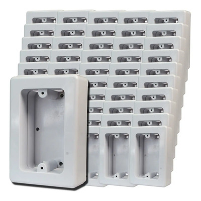 Caja Universal PVC con Fondo 50 piezas para Red Electrico Canaleta Color Blanco Cober 50CUF | Envío gratis