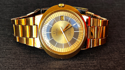 Relógio Omega Dynamic Geneve Todo Em Ouro C/ Caixa Único