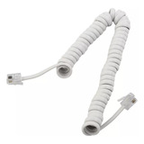 Cable Rulo Blanco 4 Hilos Para Telefonos Portero Enrulado