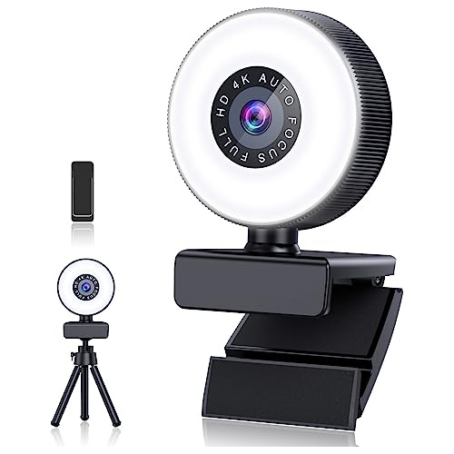 Webcam 4k, Cámara De Computadora Hd Enfoque Automátic...