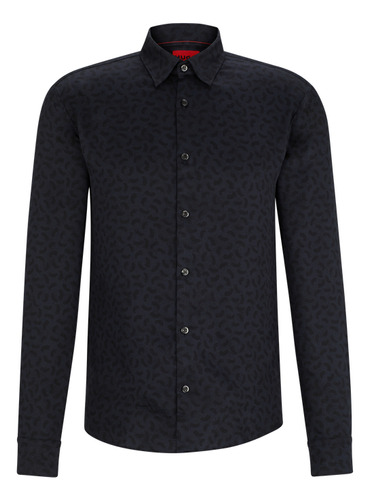 Camisa Hugo Para Hombre Corte Slim Fit Con Estampado