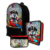 Mochila+ Funda Carpeta+ Cartu De Cuphead #51