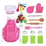 Set De Cocina Para Niños, Kit De Cocina Y Repostería, 25 Uni