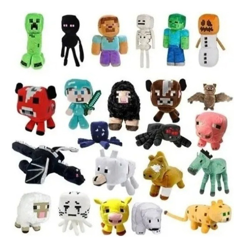 Peluche Enderman Creeper Conejo Pulpo Mcraf Precio X1