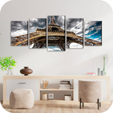 Cuadro Torre Eiffel Paris Triptico Poliptico Perspectiva Moderno Decoracion