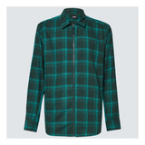 Camisa Oakley Bonfire Fz M/l Hombre Verde