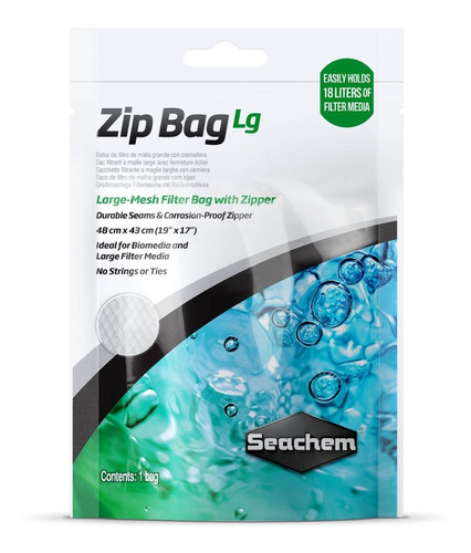 Seachem Zipbag Large  Bolsa Para Material Filtrante 