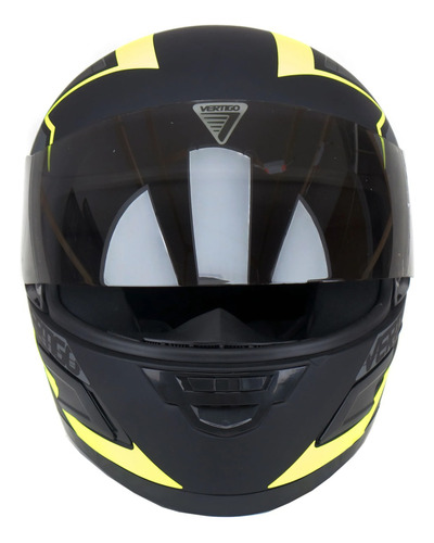 Casco Moto Vertigo Hk7 Bolt Negro Amarillo