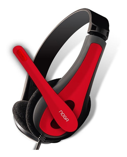 Auriculares Para Pc Noga Ngv-400 Rojo