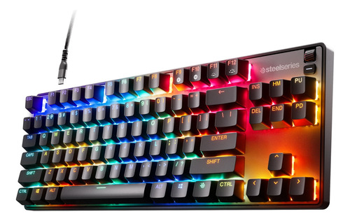 Steelseries Apex 9 Tkl Teclado Gamer Tenkeyless - Rgb Usb C Color Del Teclado Negro Idioma Inglés Us