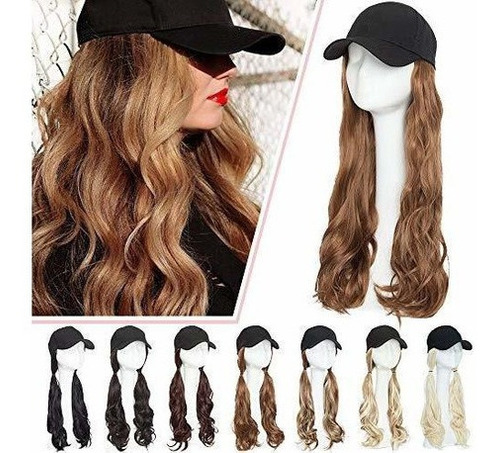 Gorra De Béisbol Con Extensiones De Pelo Sintético Peluca So