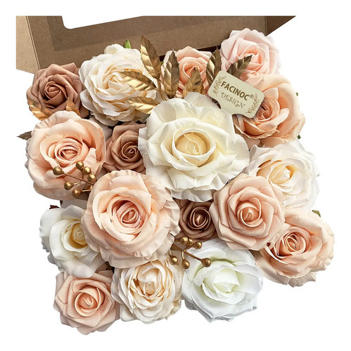 Q.hi Ramos De Rosas Artificiales En Caja For Decorar . 1.