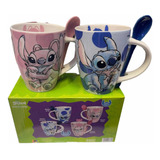 Tazas De Disney Stich Juego De 2 Pz 100% Nuevas