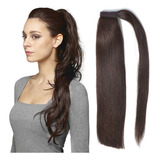 24 Ponytail Nature Human Hair 40cm 60g Aa