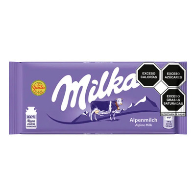 Chocolate Milka Alpine Milk Chocolate 100g | MercadoLibre