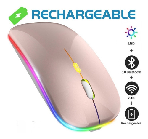 Mouse Inalambrico Para Pc 7 Colores Dpi Ajustable + Regalo