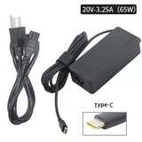 Cargador Usb Tipo C Para Lenovo, 65w 20v 3.25a