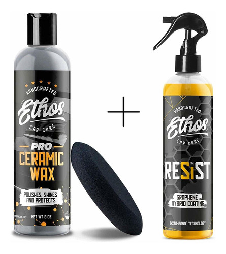 Ethos Ceramic Wax Pro & Ethos Resist Spray De Recubrimiento 
