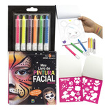 Livro Infantil Com Molde E Canetinha Para Pintura Facial Kids Entreterimento Para As Crianças Cores Vidrantes 