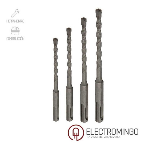 Kit De 4 Mechas Widia Barovo Sds Plus 6, 8, 10 Y 12mm 