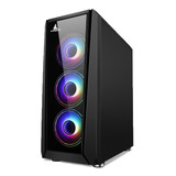  Caja Atx Gamer Iceberg Crystal G11 + 4 Fans Argb Aura