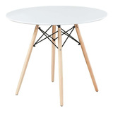 Mesa Redonda 80cm Eames Nordica Mdf Laqueada