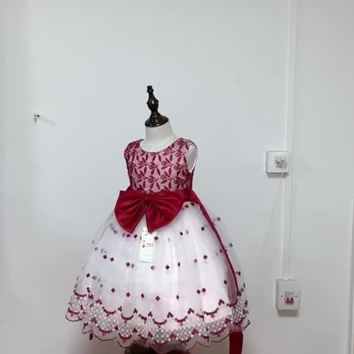 Vestido Rojo De Princesa Para Niña, Pasarela De Cumpleaños,