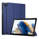 Funda Delgada Para Galaxy Tab A8 Piel Sintetica Azul Marino