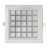 Kit 02 Embutido Quadrado Colmeia Super Led 25w 3500k