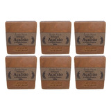 Kit 6 Sabonetes De Açafrão E Argila Branca 100g