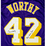 Jersey Autografiado James Worthy Los Angeles Lakers C/insc