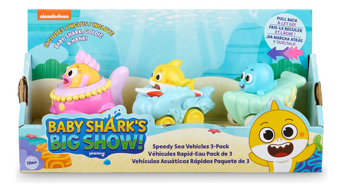 Baby Shark Speedy Sea Set De 3 Vehiculos Bs61797