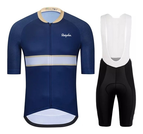 Uniforme Conjunto Ciclismo Ralpha Azul Short Bib + Jersey