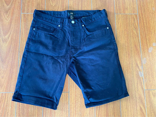 Bermuda Short Jean H&m Talle 29 Azul Oscuro