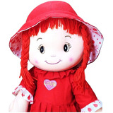 Muñeca Pepona De Tela Bordada Grande Love 63cm Juguete Niñas