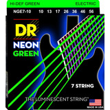 Hi-def Neon Green Coated Medium 7-string Cuerdas Para Guitar