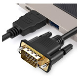 Cable Convertidor Hdmi A Vga Macho A Hembra Hd 1080p 1.8m