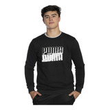 Buzo Puma Power Logo Sportstyle Hombre Moda Negro