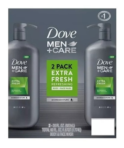 Jabón Liquido Dove Men+care2 Frascos 1.774l Importado