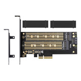 Adaptador Dual M.2 Pcie Para Ssd Sata O Pcie Nvme Con Soluci