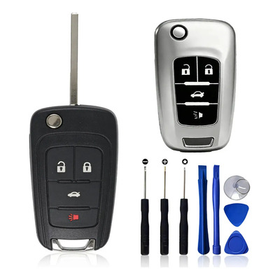 Tangdybwdz®carcasa Llave Y Funda Llave Para Chevrolet Equinox Sonic Cruze Malibu 2010-2017herramientas 4 Botones | Meses sin interés