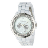 Reloj Mujer Disney Wds000078 Cuarzo 31mm Pulso Blanco